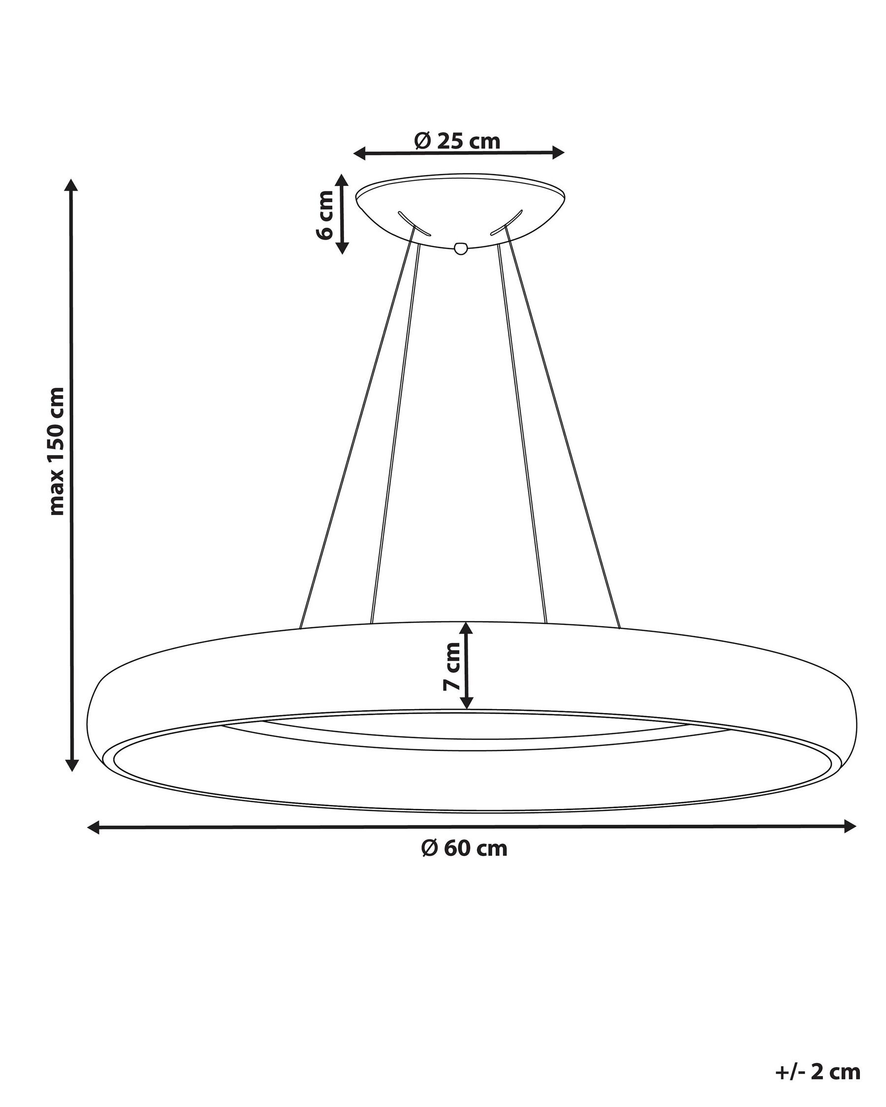 Lampa wisząca LED metalowa biała BAGO_824662