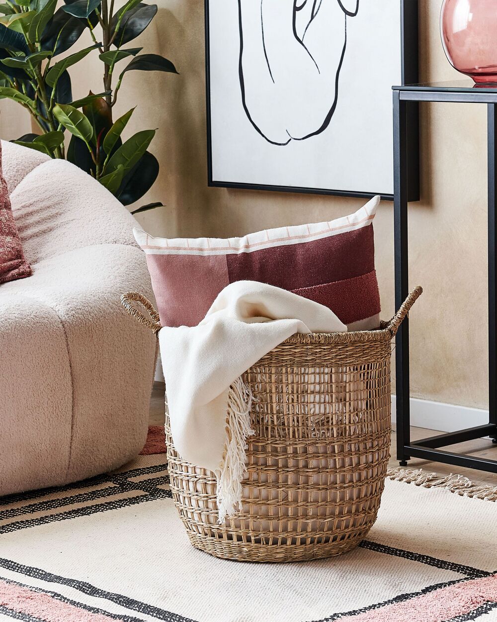 Seagrass Basket Natural ALBACORE Beliani
