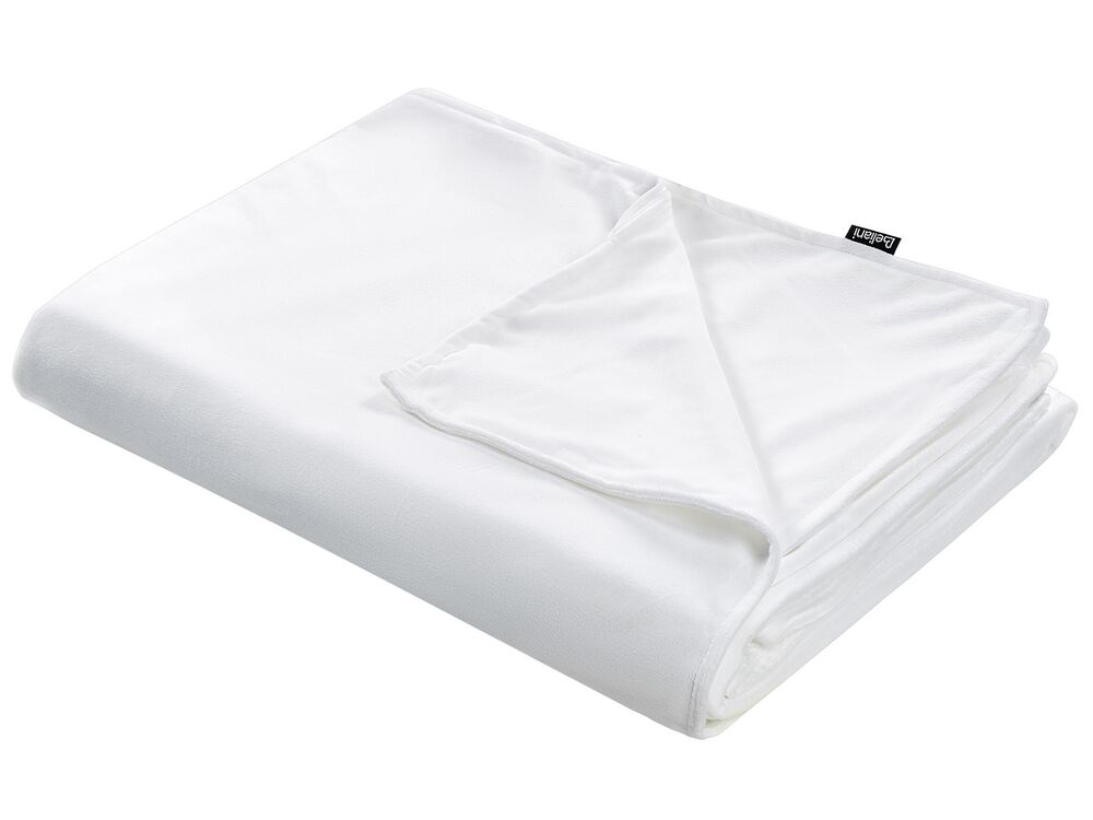 Weighted Blanket Cover 150 x 200 cm White RHEA Beliani