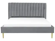 Bed Velvet MARVILLE 180 x 200 cm (EU Super King) Grey_792244