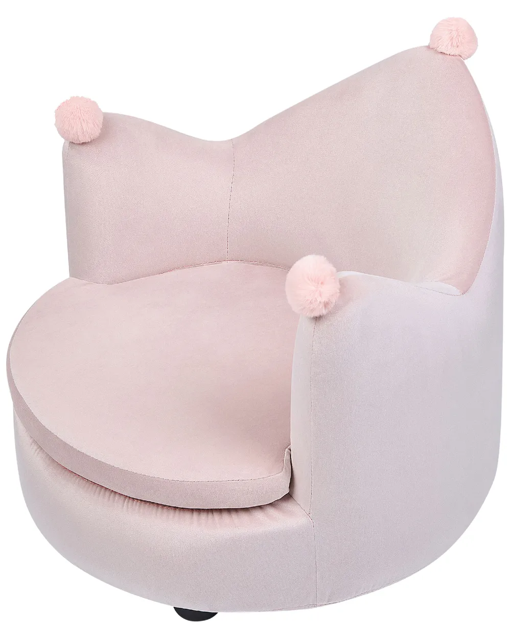 Poltrona per Bambini Corona VEGA Velluto Rosa pastello_886979