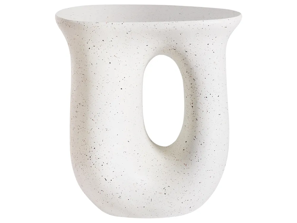 Stolik pomocniczy IDRO 42 cm 28 cm Efekt lastryko Złamana biel_987181