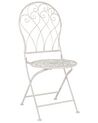 Conjunto de 2 sillas de balcón de metal blanco crema STIFFE_856127