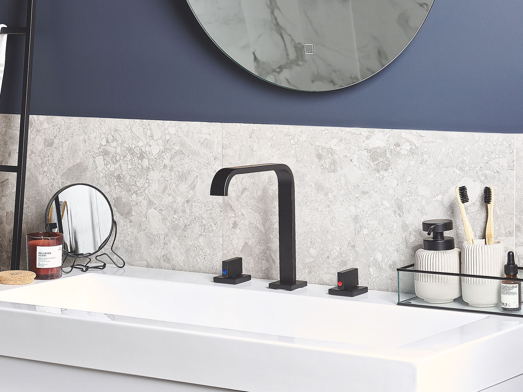 Bateria umywalkowa czarna KAGERA_786623