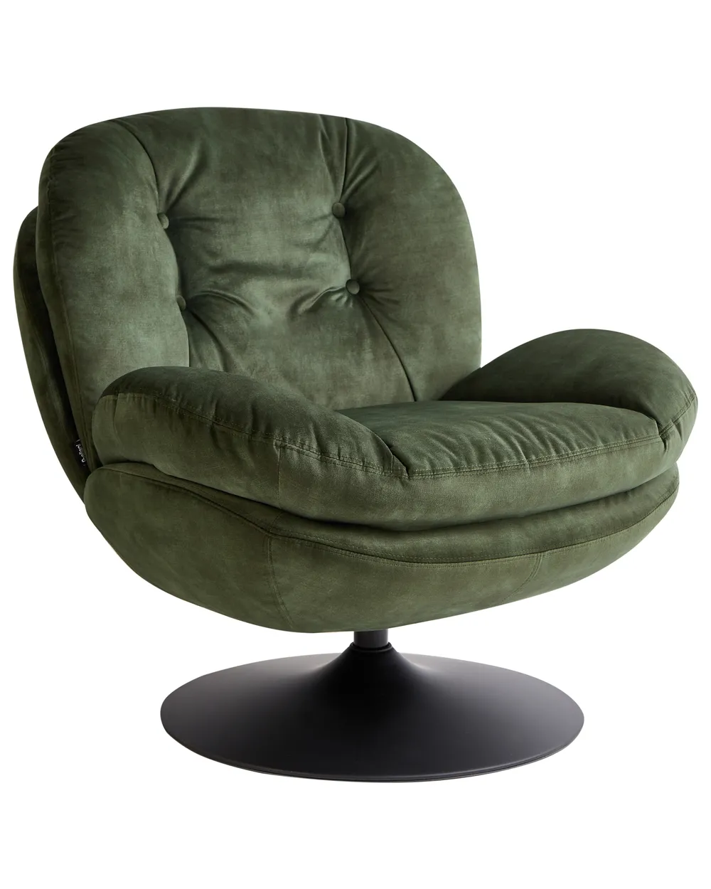 Beliani Poltrona moderna Verde Glam Sedia d'accento Rivestimento in velluto Struttura in metallo nero Beliani Poltrona moderna Verde Glam Sedia d'accento Rivestimento in velluto Struttura in metallo nero