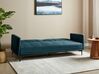 Sofá-cama de 3 lugares em tecido azul LUCAN_914770