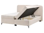 Divan Bed with Storage REGENT Fabric Light Beige 160 x 200 cm (EU King Size)_1065401