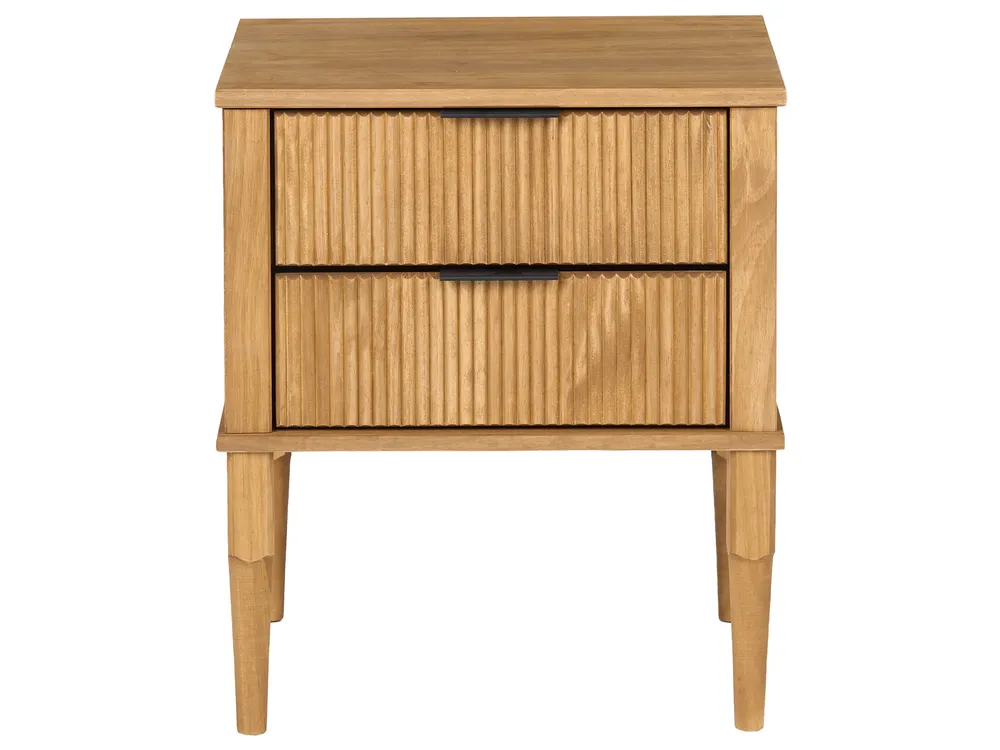 Bedroom Set Pine Wood AMBAZAC 120 x 200 cm (EU Small Double) Light Brown_1099393