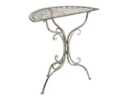 Bistro Table NURRA 80 cm 36 cm Metal Grey_1002703