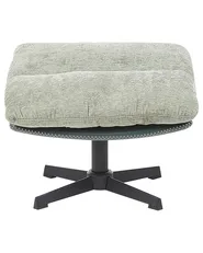 Swivel Armchair TOVIK with Footstool Chenille Light Green_923378