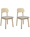 Conjunto de 2 sillas de comedor SCANDIA Madera Gris pardo