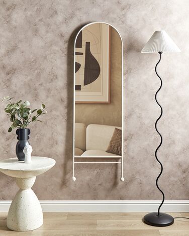 Metal Wall Mirror 45 x 145 cm White JARNAGES