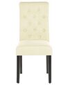 Set of 2 Fabric Dining Chairs Cream VELVA_781865