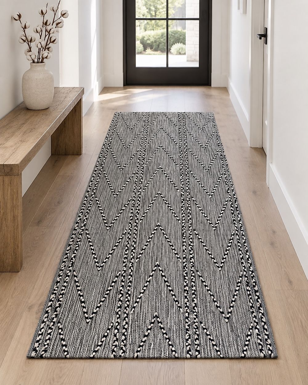 Tappeto TERMAL Nero 80 x 150 cm Cotone