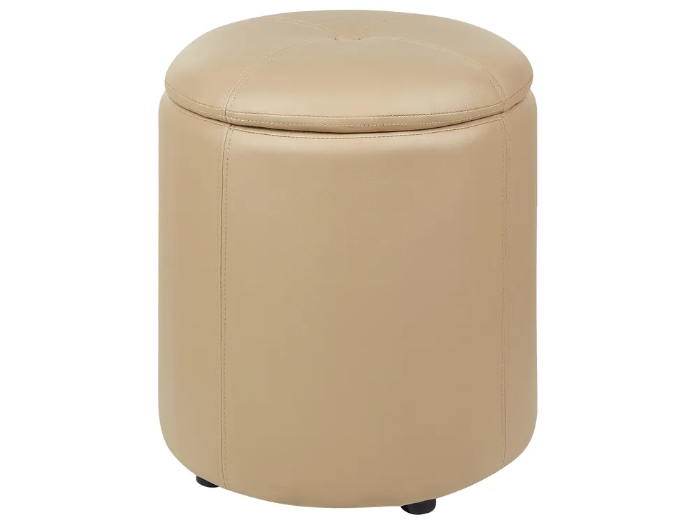 Pouf contenitore MARYLAND Pelle sintetica Beige