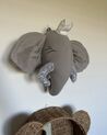 Plush Animal Head Wall Décor Elephant Grey TANTOR_895187