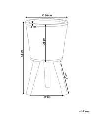 Donica na nóżkach ALIARTOS 26 cm Złamana biel_982188