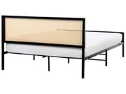 Bett mit Lattenrost Polyrattan AVANTON 140 x 200 cm Schwarz_976640