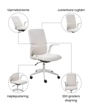 Kontorstol CAPTAIN Lys Beige_1073358