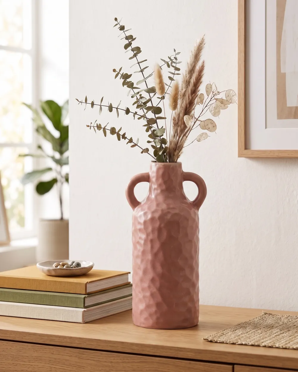 Vase à fleurs - SURENHAP - Type D - Incassable - Style nordique - Plastique PE Blanc