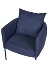 Fauteuil en lin synthétique bleu foncé MALMOS_931308