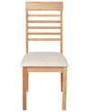  Set of 2 Wooden Dining Chairs Light Wood and Light Beige ORTLEY_926608