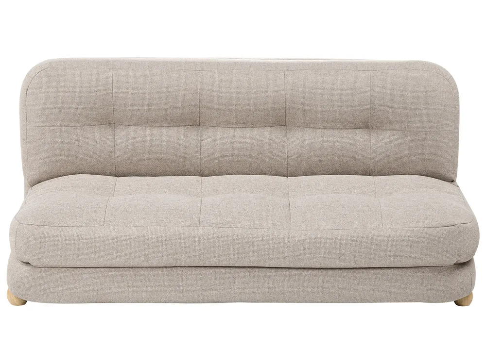 Sofa rozkładana dla 2 osób ESBJERG Len syntetyczny Beżowy