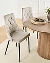 Set van 2 eetkamerstoelen AVENIR Fluweel Beige