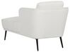 Chaise-longue em tecido bouclé branco-creme à esquerda ARTHEZE_930060