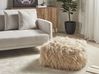 Faux Fur Pouffe Beige MUKKI_938800