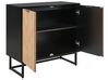 2 Door Sideboard Light Wood and Black ALASKA_872240