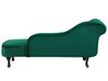 Chaise-longue à esquerda em veludo verde NIMES_805951