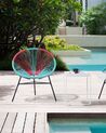 Lot de 2 chaises de jardin bleu et rose ACAPULCO_814221