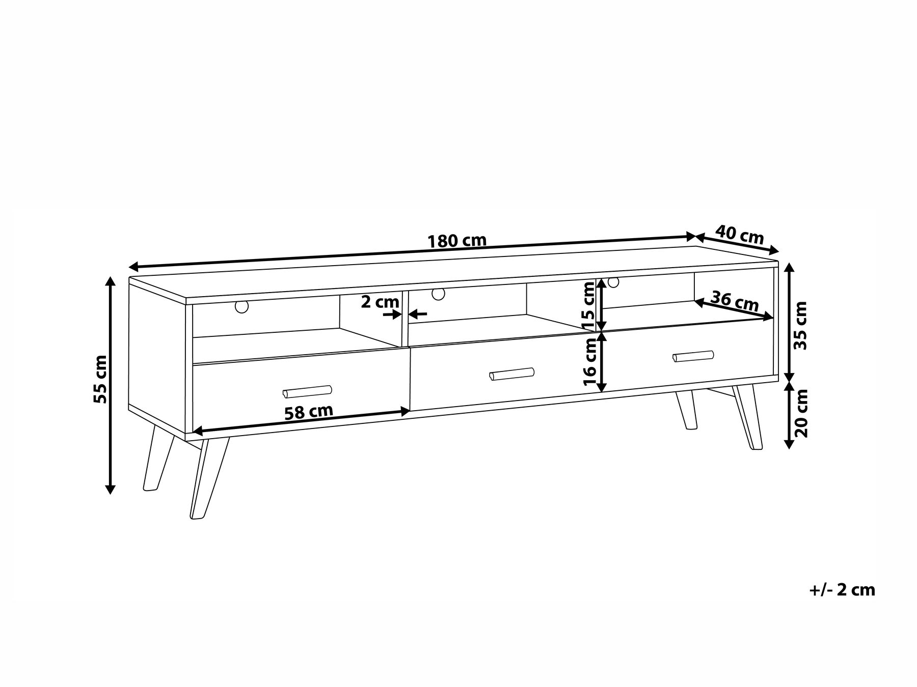 TV Stand White LIBERTY_766728 TV Stand White LIBERTY_766728