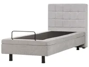 Adjustable Bed Fabric DUKE 90 x 200 cm (EU Single) Light Grey_973562