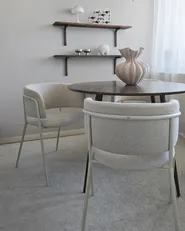 Set di 2 sedie da pranzo SPRINGER Ciniglia Beige chiaro_1001020