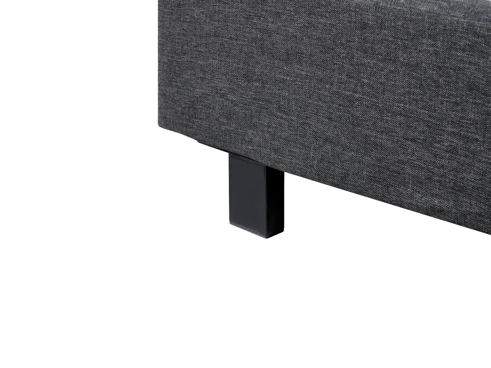 Bett mit Lattenrost Stoff ALBI 140 x 200 cm Grau_964560