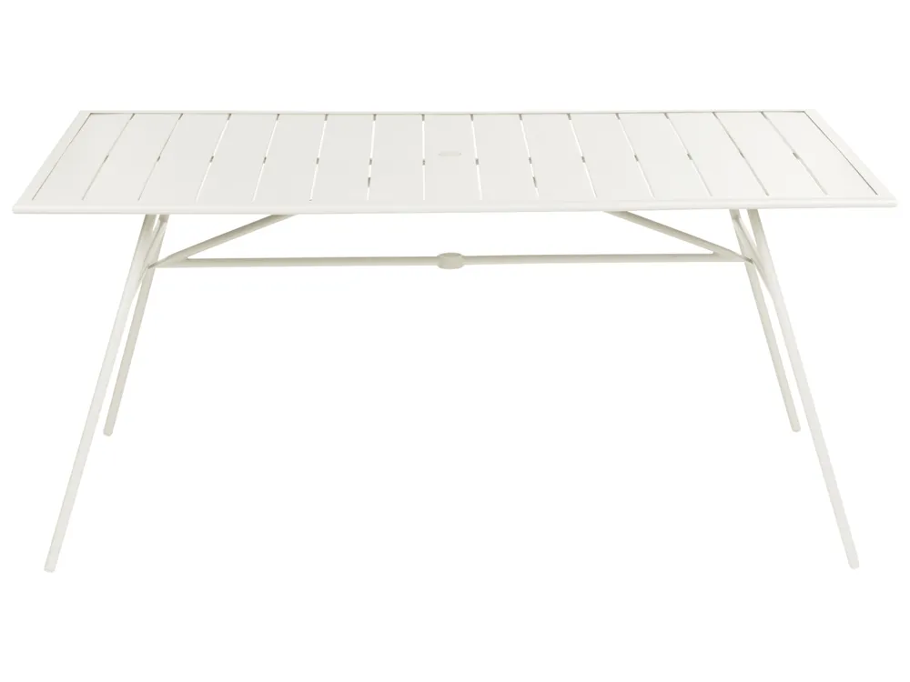 Garden Dining Table TERENZO 160 cm 90 cm Metal Light Beige_1077621