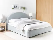 Ottoman Bed VAUCLUSE Chenille Light Blue 180 x 200 cm (EU Super King)_968803
