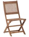 Lot de 4 chaises de jardin en bois d'acacia certifié clair PARAGGI_928463