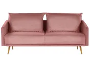 Divano 3 posti MAURA Velluto Rosa_789448