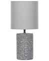 Tischlampe grau 43 cm Trommelform IDER_877409
