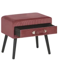 1 Drawer Bedside Table EUROSTAR Corduroy Pink_1035458