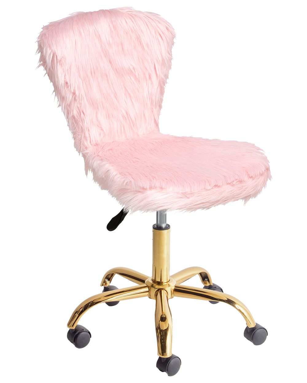 Cover Pink Fuzzy Chairs Desk Chair MARGATE Faux Fur Pastel Pink