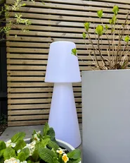 Lampada da terra LED per esterni SABANAS con telecomando Bianco_981756