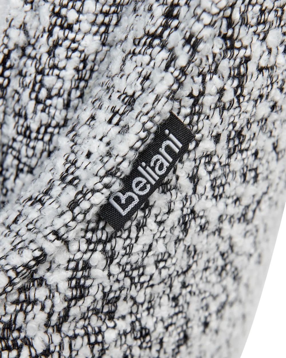 Dining Chair Swivel MARCELLUS Boucle Black/ White_965214