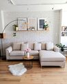 4-Sitzer Ecksofa beige linksseitig OSLO_779489