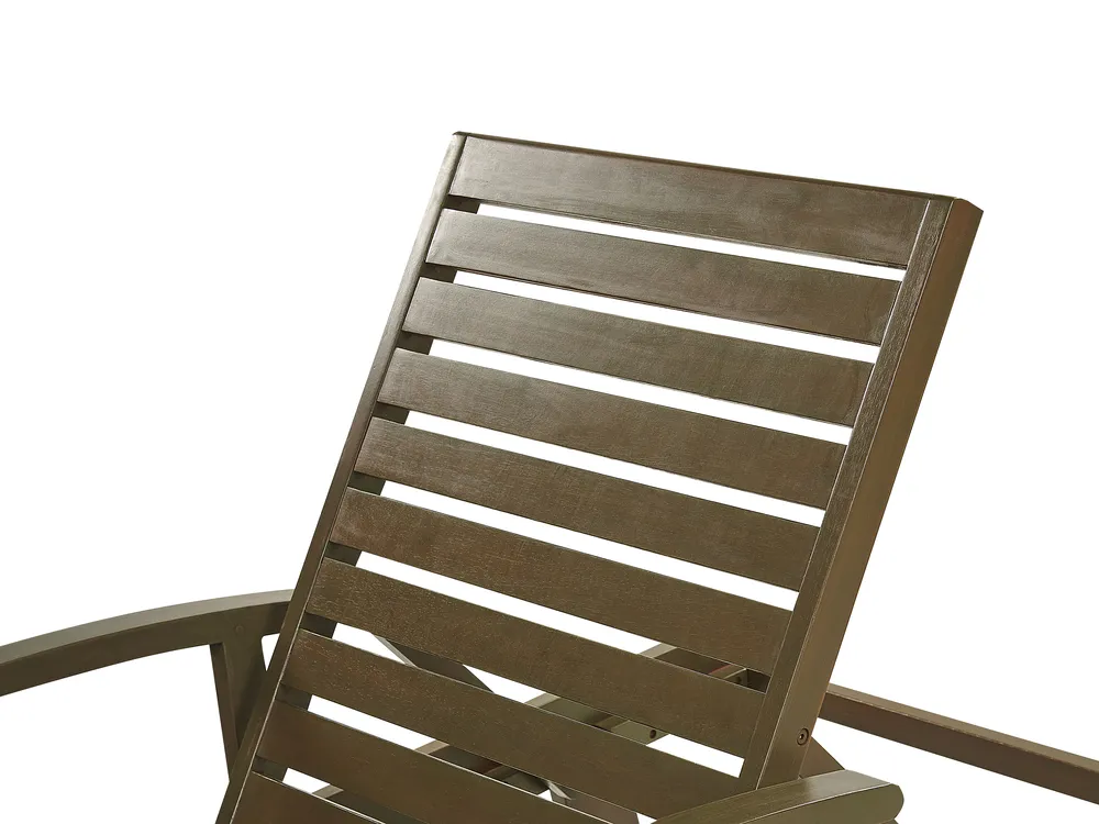 Sun Lounger AMANTEA II Reclining Acacia Wood Dark Brown_871630
