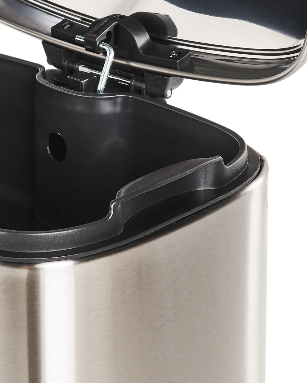 Kosz na śmieci z pedałem 30 L ECOCOLLECT Metal Srebrny_992712