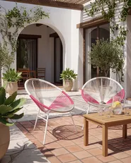 Gartenstuhl ACAPULCO Polyrattan Fuchsia_1149726